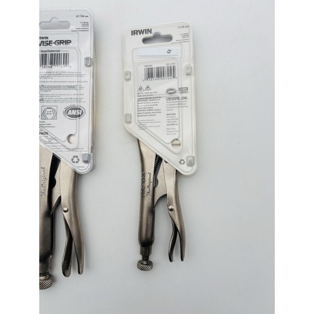 New. Set of 2 "The Original" Irwin 10CR & 7WR Vise Grip Locking Pliers Sealed - Picture 6 of 15